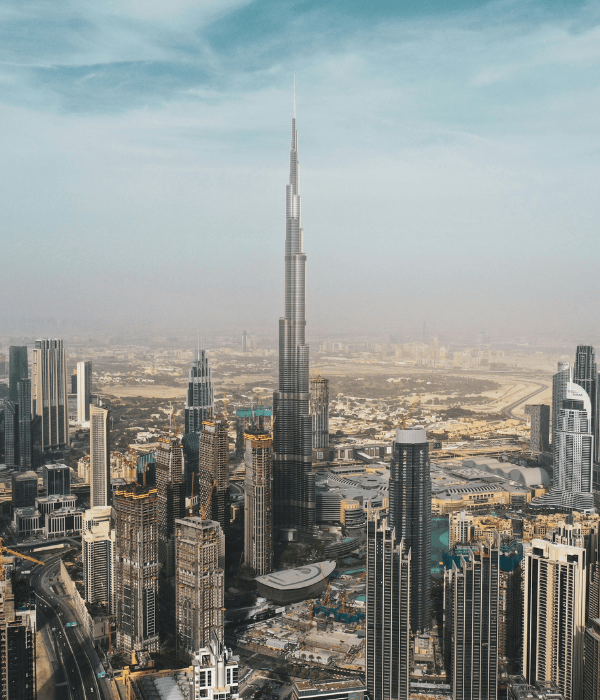 a city with tall buildings