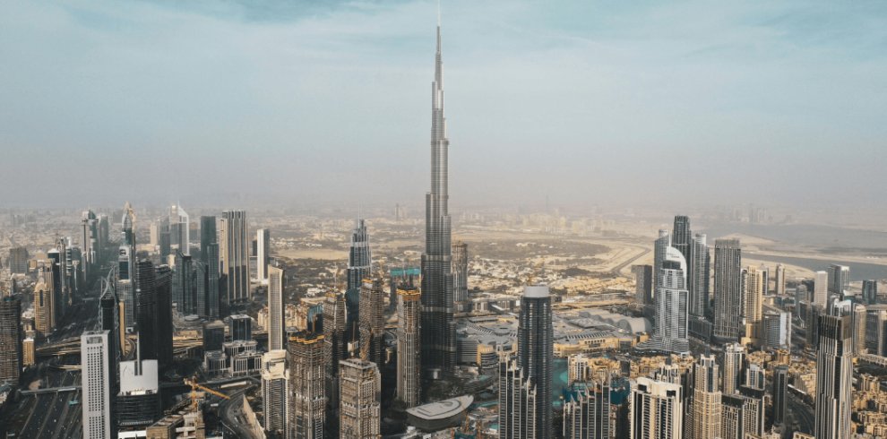 a city with tall buildings